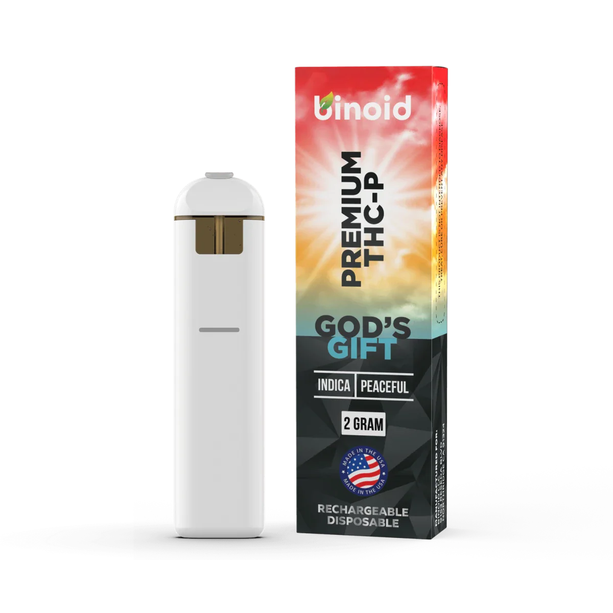 Binoid THCp Rechargeable 2g Disposable Vape - God's Gift
