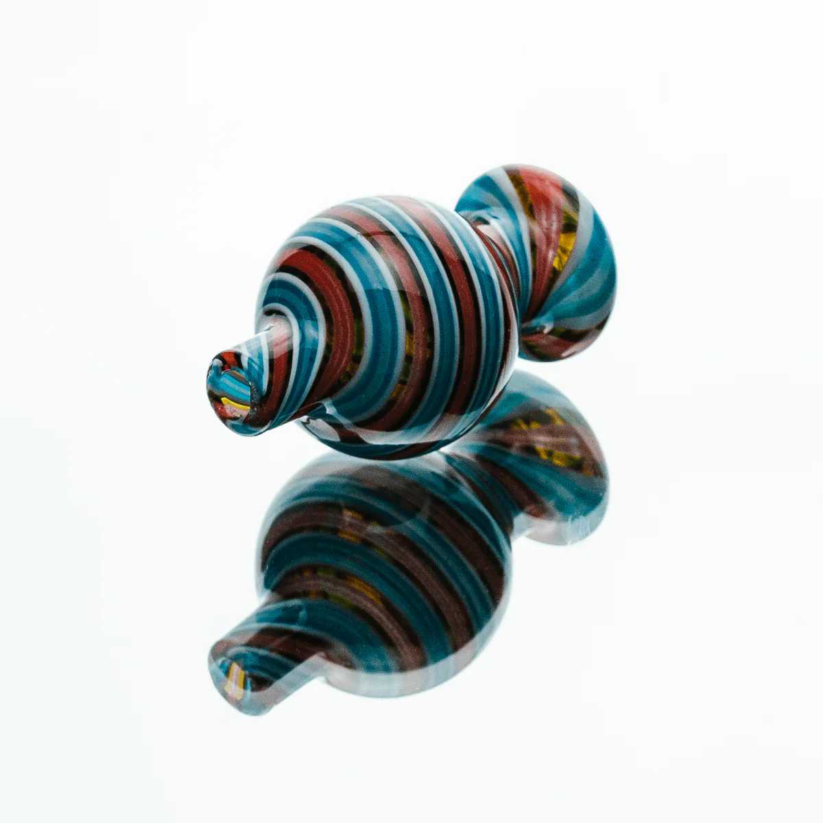 Candy Stripe Bubble Glass Carb Cap - Image 6