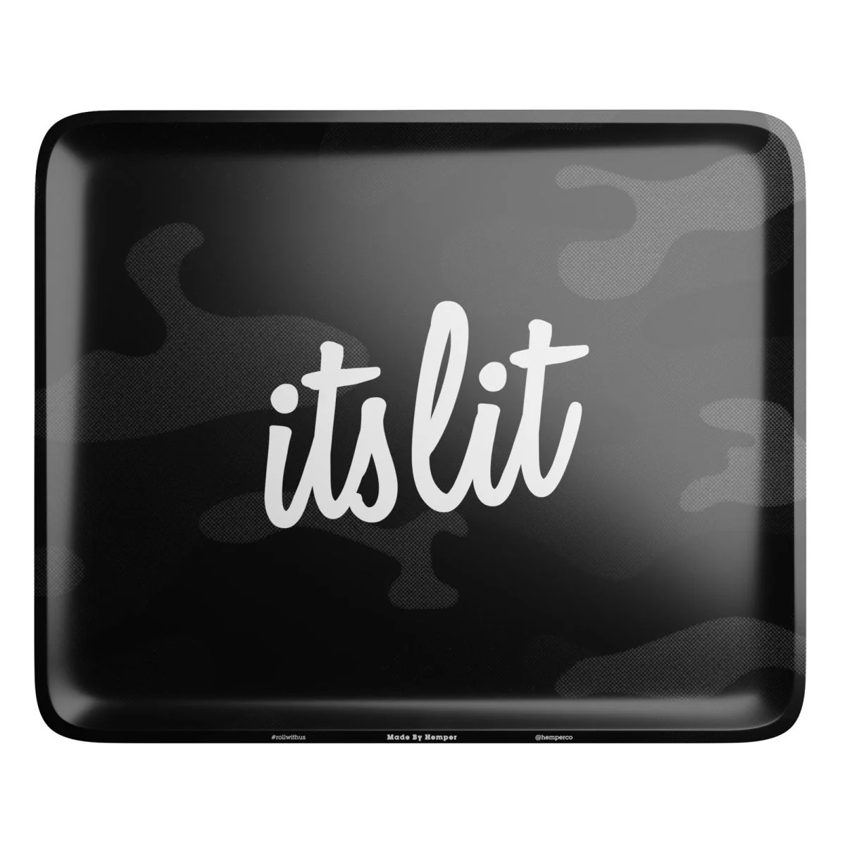 It's Lit Black Camouflage Rolling Tray - Image 2