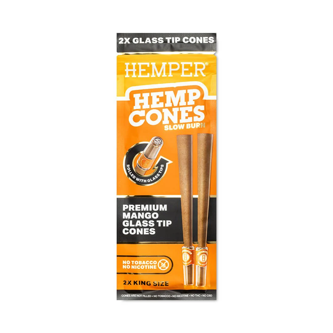 King Size Glass Tipped Hemp Cones - Image 11
