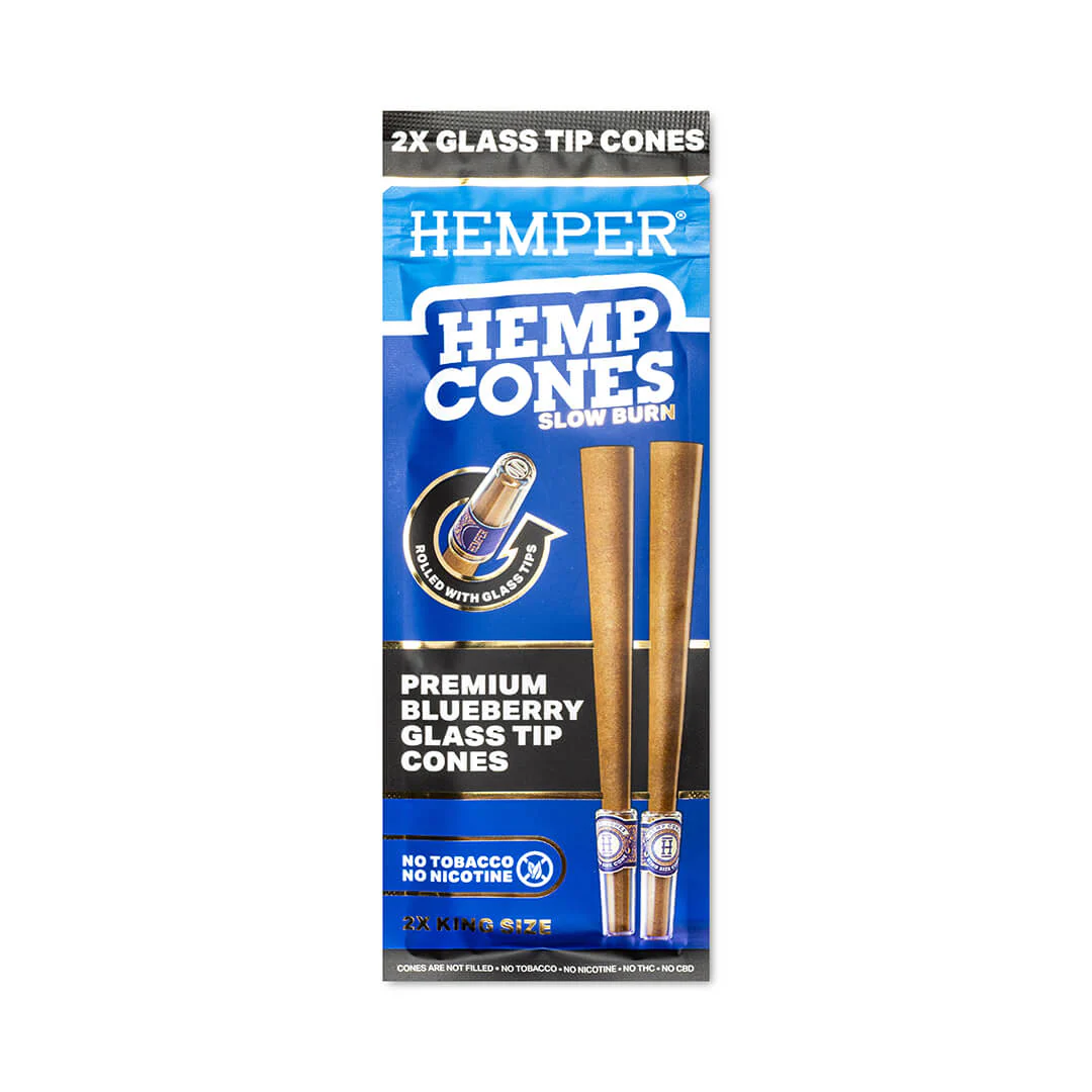 King Size Glass Tipped Hemp Cones - Image 9