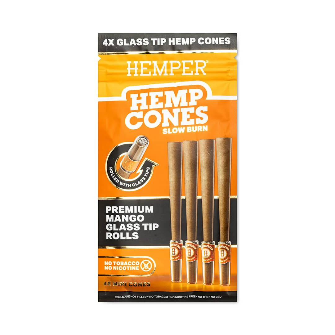 Mini Size Glass Tipped Hemp Cones - Image 11