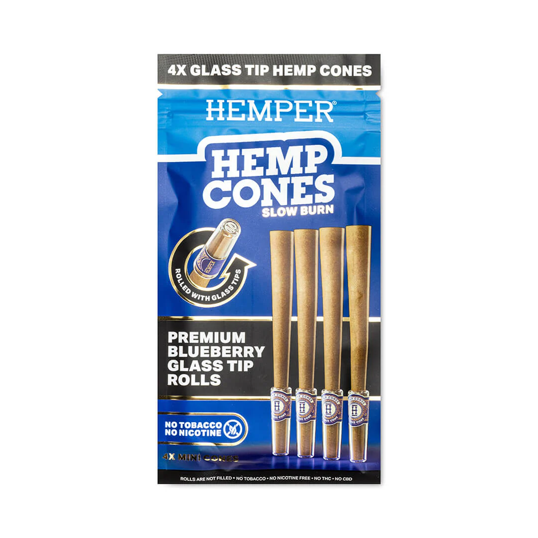 Mini Size Glass Tipped Hemp Cones - Image 9