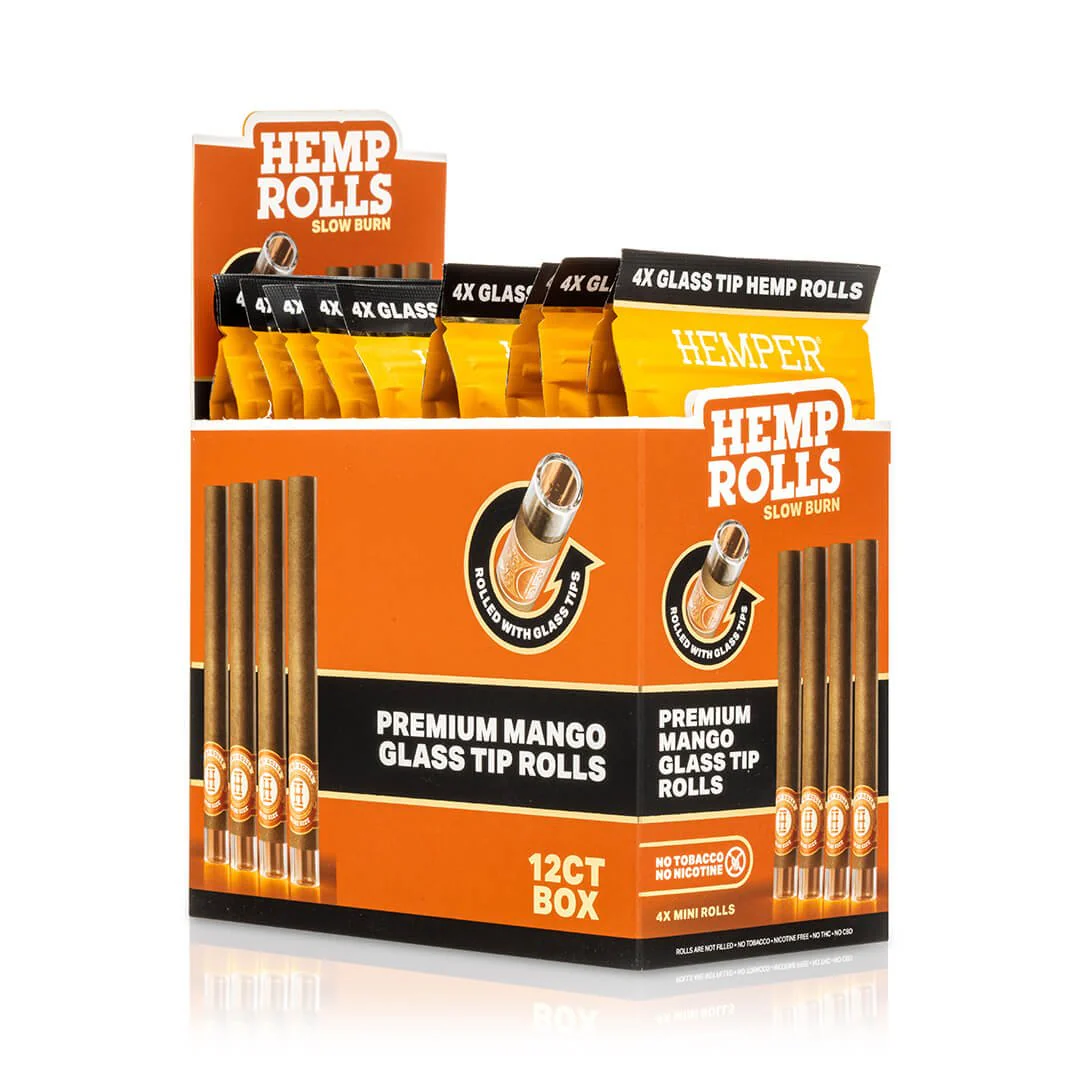 Mini Size Glass Tipped Hemp Rolls - Image 14