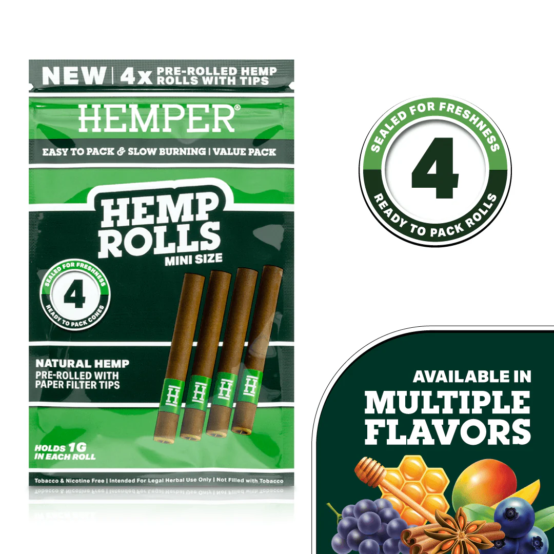 Mini Size Paper Tipped Hemp Rolls