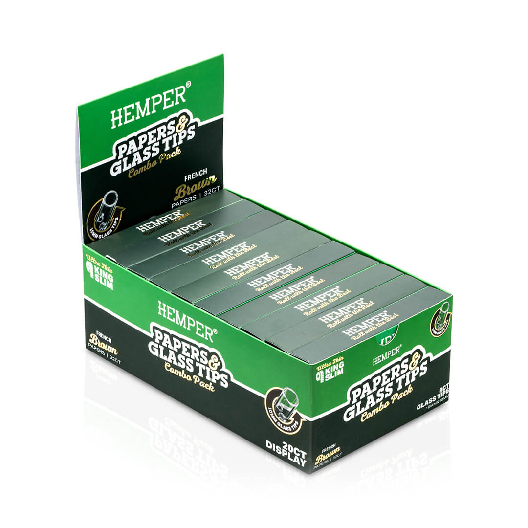 King Size Rolling Paper Booklet + Glass Tips - Image 12